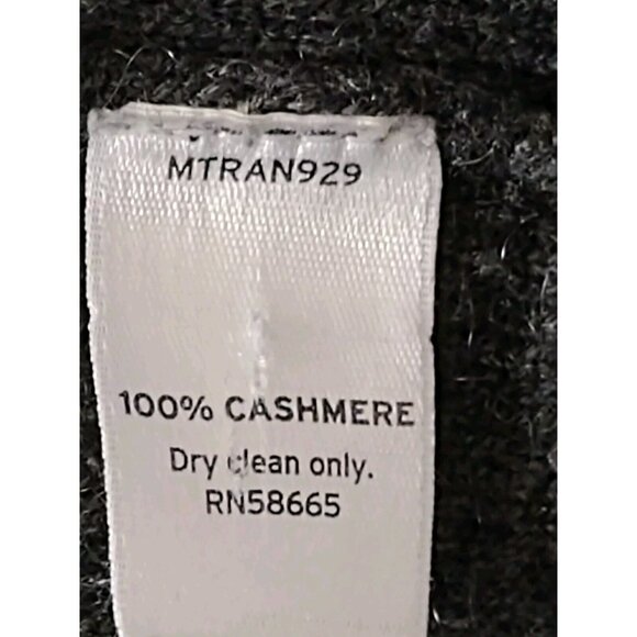 Transcript Mens XL 100% Cashmere Sweater Gray Argyle Print V Neck Soft - Picture 4 of 11